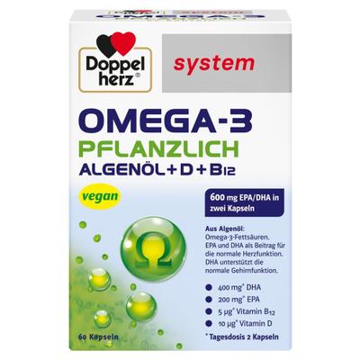 Doppelherz Omega-3 pflanzlich system Kapseln 60 St
