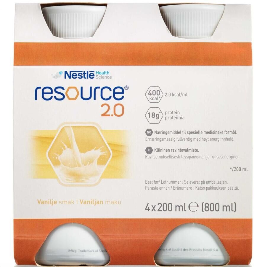 Resource 2.0 Vanille 4 x 200 ml