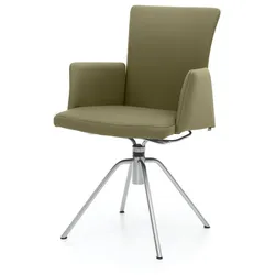 Musterring Stuhl Helmond Leder Grün Olive