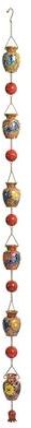 Zaer Ltd. "6 Assorted 77.5"" Long Hand Painted Multicolor Porcelain Vase Rain Chains"