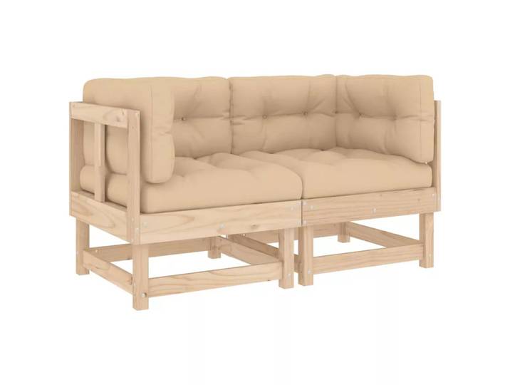 VidaXL - Ecksofa kiefernholz, One Size, Braun