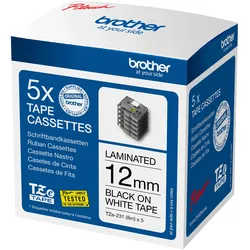 Brother, Beschriftungsband, TZe-231 (1.20 cm, Schwarz, Weiss)