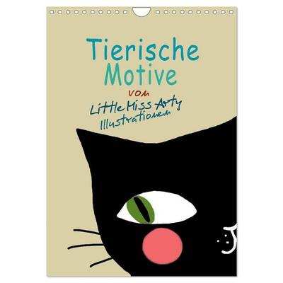 Tierische Motive von Little Miss Arty Illustrationen (Wandkalender 2027 DIN A4 hoch), CALVENDO Monatskalender