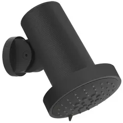 Gessi Habito Antikalk-Kopfbrause mit Gelenk, Regen, Wandmontage, RIGATO, 57271299, Farbe: Schwarz Matt