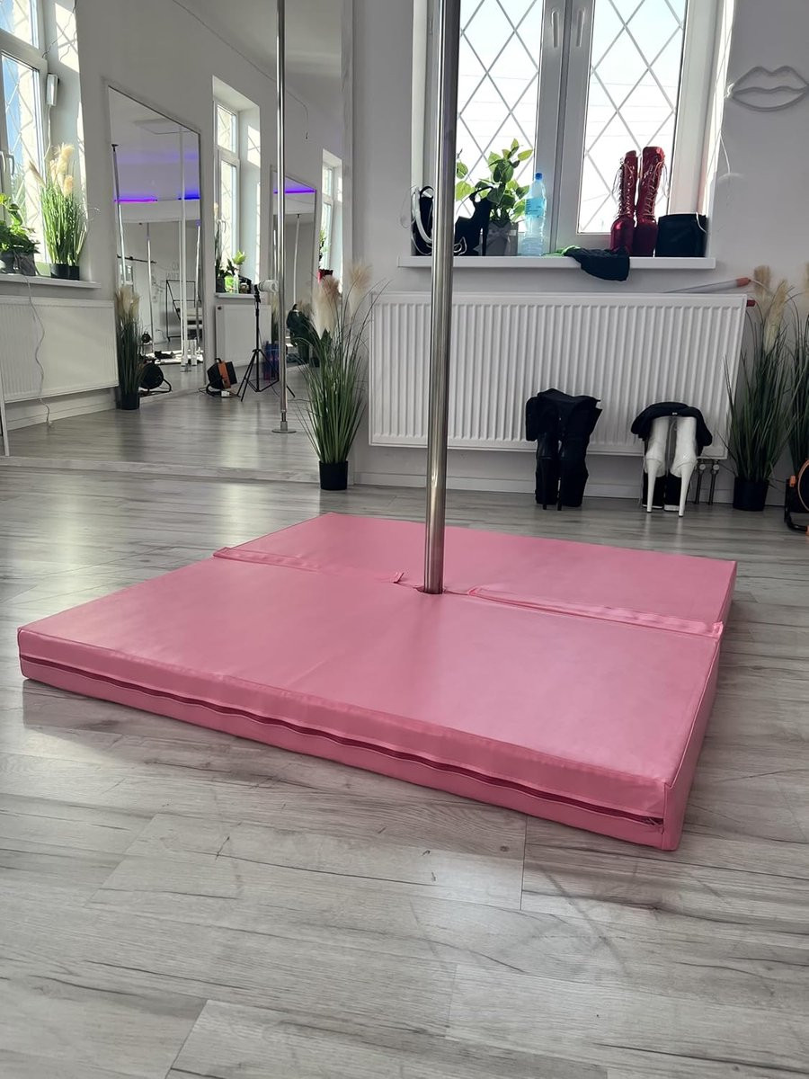 Grijs Dansmat met afneembare hoes voor paaldans training - 120 cm