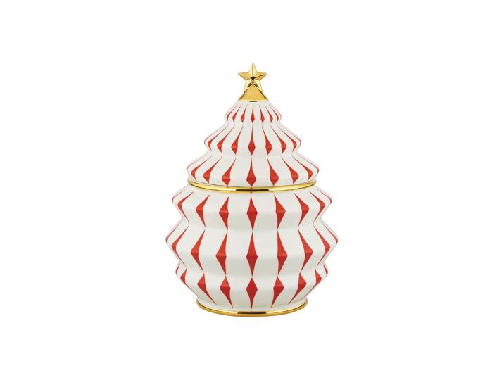 Alessi - Boîte à biscuits Delight - Rouge - Porcelaine - Designer Nika Zupanc