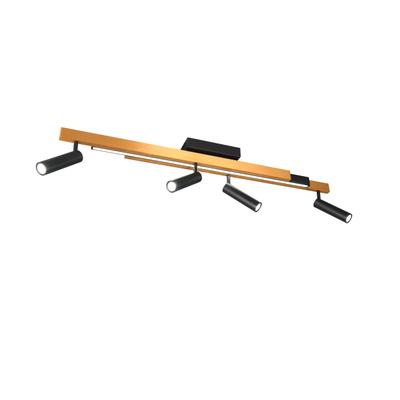 TRIO LEUCHTEN LED Deckenleuchte "ZENO ausziehbare LED Deckenlampe mit 4 verstellbaren Spots dimmbar CCT", gold (messingfarben, schwarz), 4, H: 23cm, 1 Stk., Leuchten, getrennt schaltbare Spots, Lichtfarbe einstellbar inkl Fernbedienung, LED...