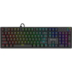 Savio STYX Mechanical Keyboard Outemu Red Hot Swap RGB (US, Kabelgebunden), Tastatur, Mehrfarbig, Rot, Schwarz