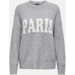 Pullover Jerico mit Schriftzug Grau M