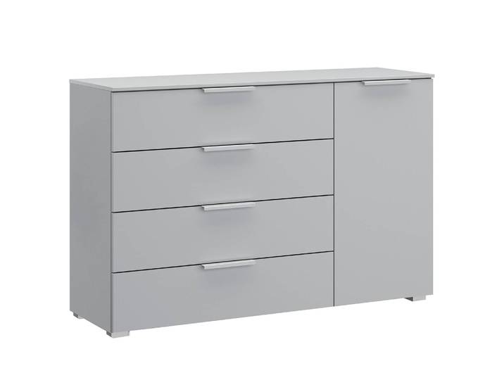 Sideboard x4+1 120 x 81 x 42cm Grau/Seidengrau Aluminium