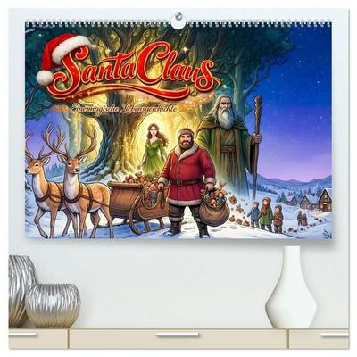 Santa Claus - Eine magische Lebensgeschichte (hochwertiger Premium Wandkalender 2027 DIN A2 quer), Kunstdruck in Hochglanz