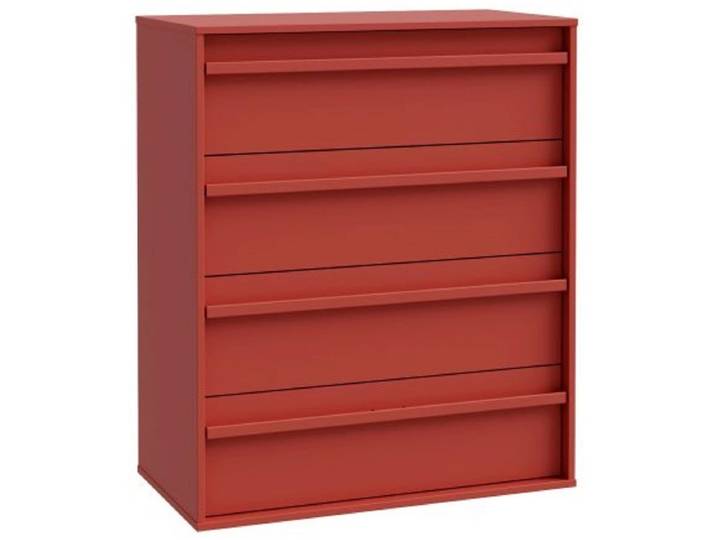 Kommode CANCHOA 4 Schubladen 42x78.4x94.4cm rot dekor