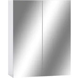 vidaXL Bad-Spiegelschrank Weiß 60x15x75 cm MDF