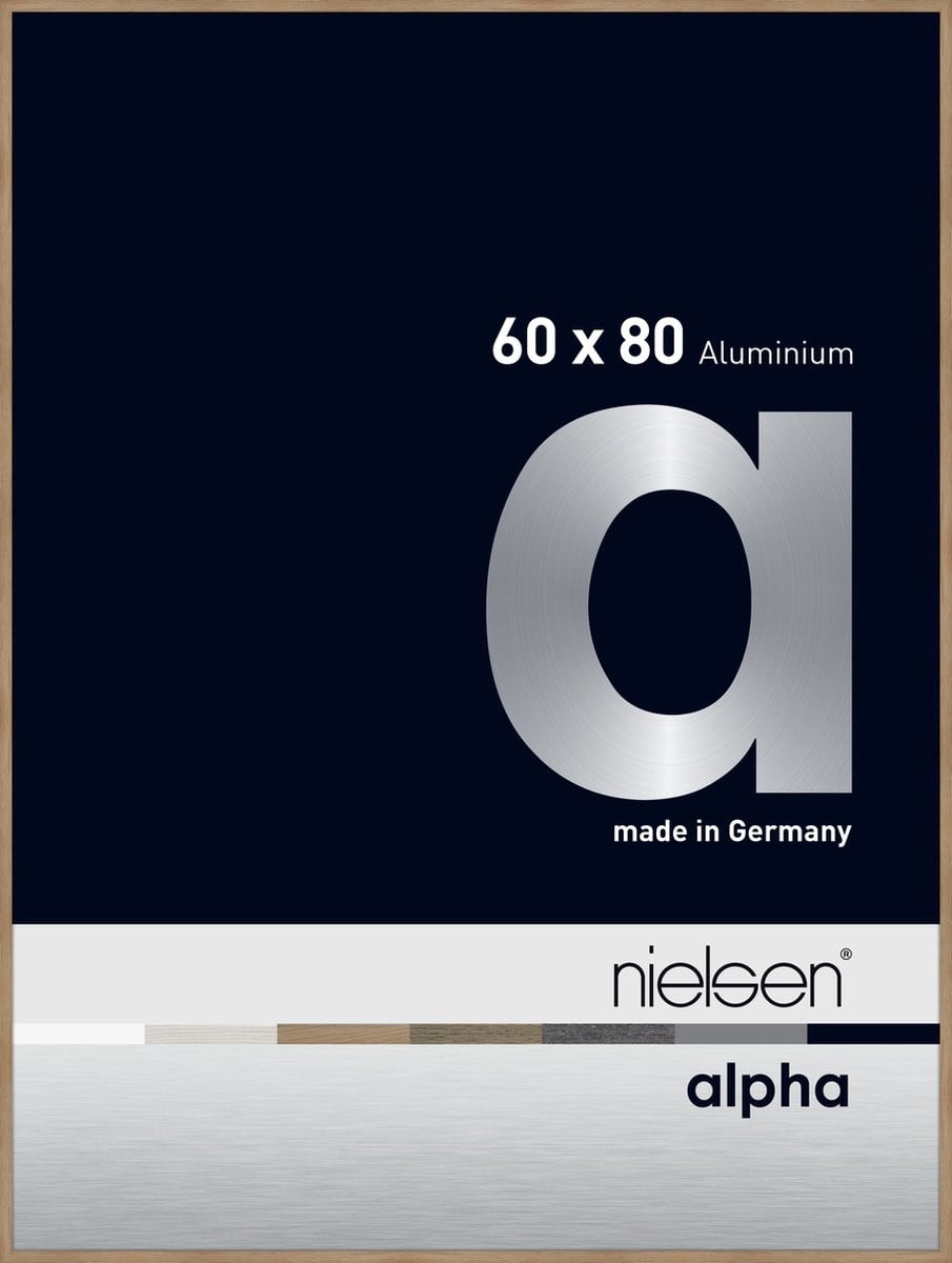 Nielsen Alpha Aluminium Wissellijst Oak 60x80cm van Nielsen Design