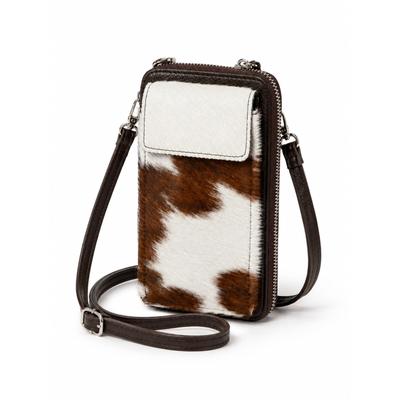 Umhängetasche ALLGÄU REBELL "Alma", Damen, Gr. B/H/T: 20cm x 10cm x 5cm onesize, braun, Leder, Taschen Umhängetasche, Geldbeutel und Handytasche aus Leder