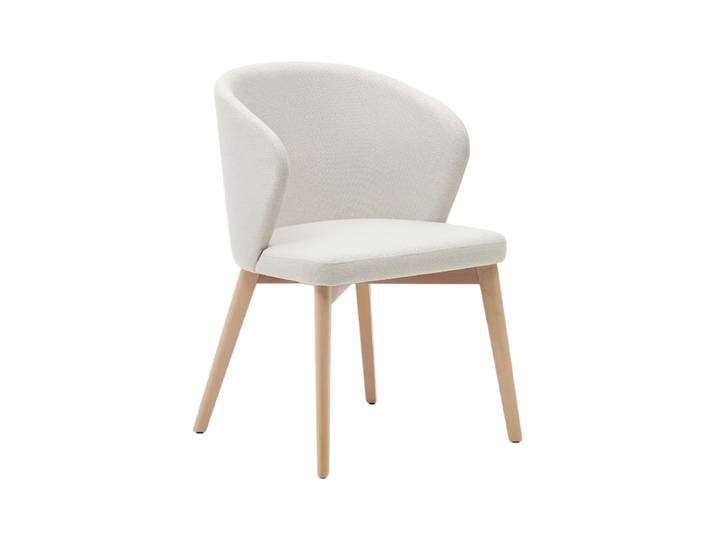 Design Esszimmerstuhl „Darica“ mit Armlehnen Natural / Light Beige Kave Home