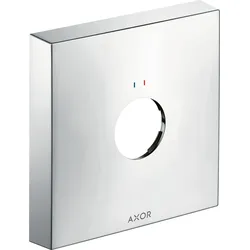 hansgrohe AXOR Verlängerungsrosette, eckig, 1-Loch, mit Rot-Blau-Markierung, 14965000