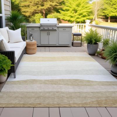 Addison Rugs Machine Washable Indoor/Outdoor Striped Meli Chantille Rug