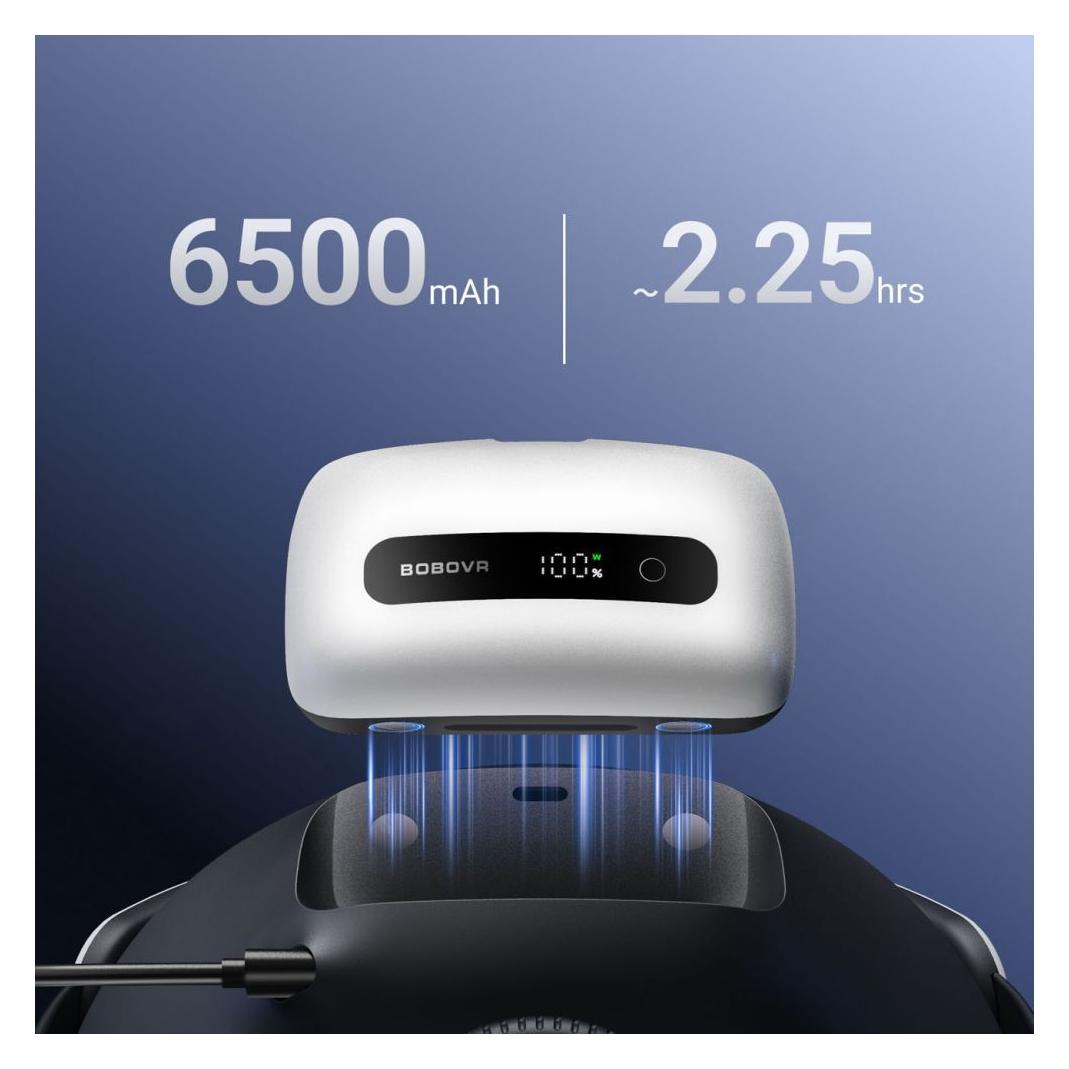Bobovr Bateria BM60-1 6500 mAh do M3 Pro+ i M3 ze stacją ładującą - biała (6937267000587)