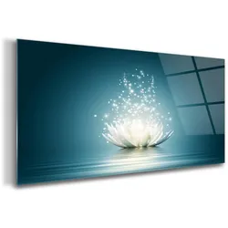 GLASBILD 100x50 cm Lotusblüte