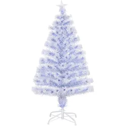 KÜNSTLICHER Weihnachtsbaum Tannenbaum mit LED-Leuchten Weiß+Blau