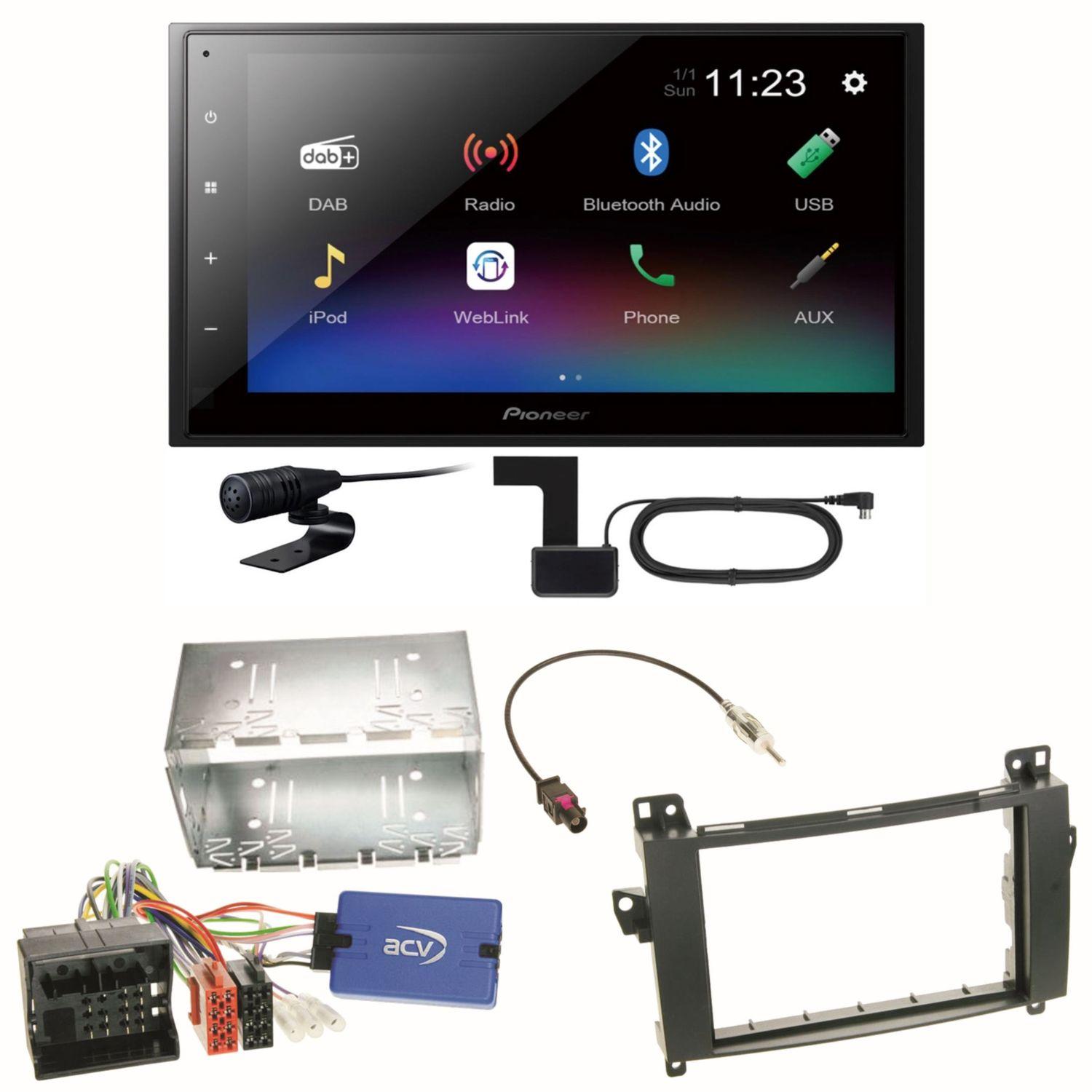 Pioneer DMH-A340DAB Digitalradio Bluetooth Einbauset für Mercedes Vito W447