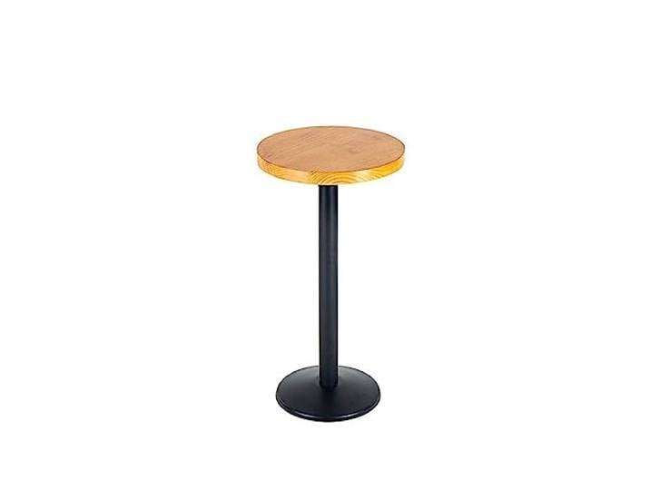 loeusjfnr Langer Bartisch Lässige hohe Tische und Stühle aus Metall, einfacher Bar-Industriestil, Kleiner runder Tisch, Retro-Bartisch massivem Holz