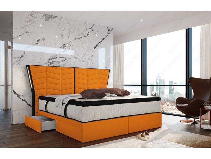 Boxspringbett Novara Stoff