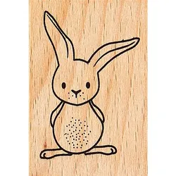 Holzstempel "Hase", 2,7 x 4,1 cm