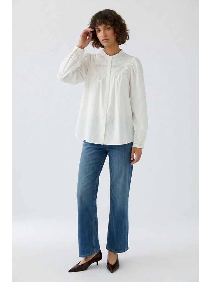 Oui Bluse in Weiß - 36