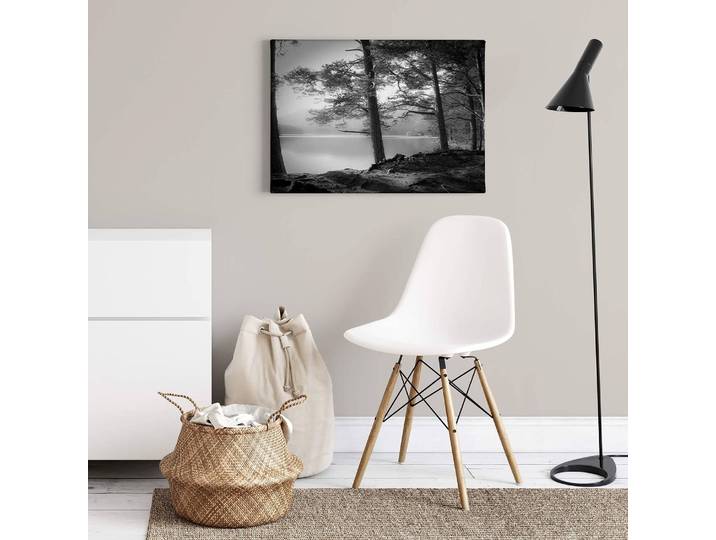 Impression sur toile Lake View Polyester PVC / Épicéa Blanc 70 x 50cm