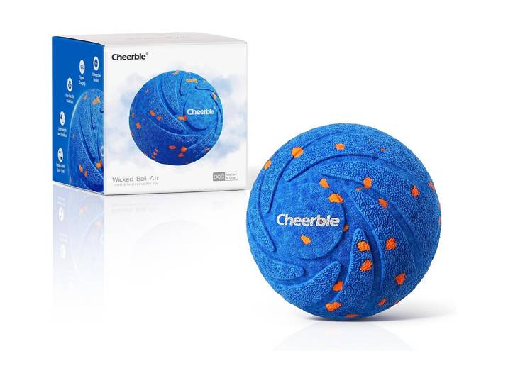 Tier-Intelligenzspielzeug Cheerble Wicked Ball Air , blau, Ø:8cm, Tierspielzeuge, Tier-Intelligenzspielzeug