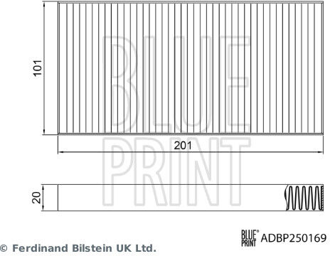 Blue Print Filter, Innenraumluft Adbp250169 Für Great Wall
