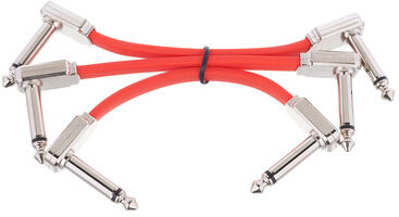 Ernie Ball "Red Flex Ribbon Patch Cable 3"" Rot
