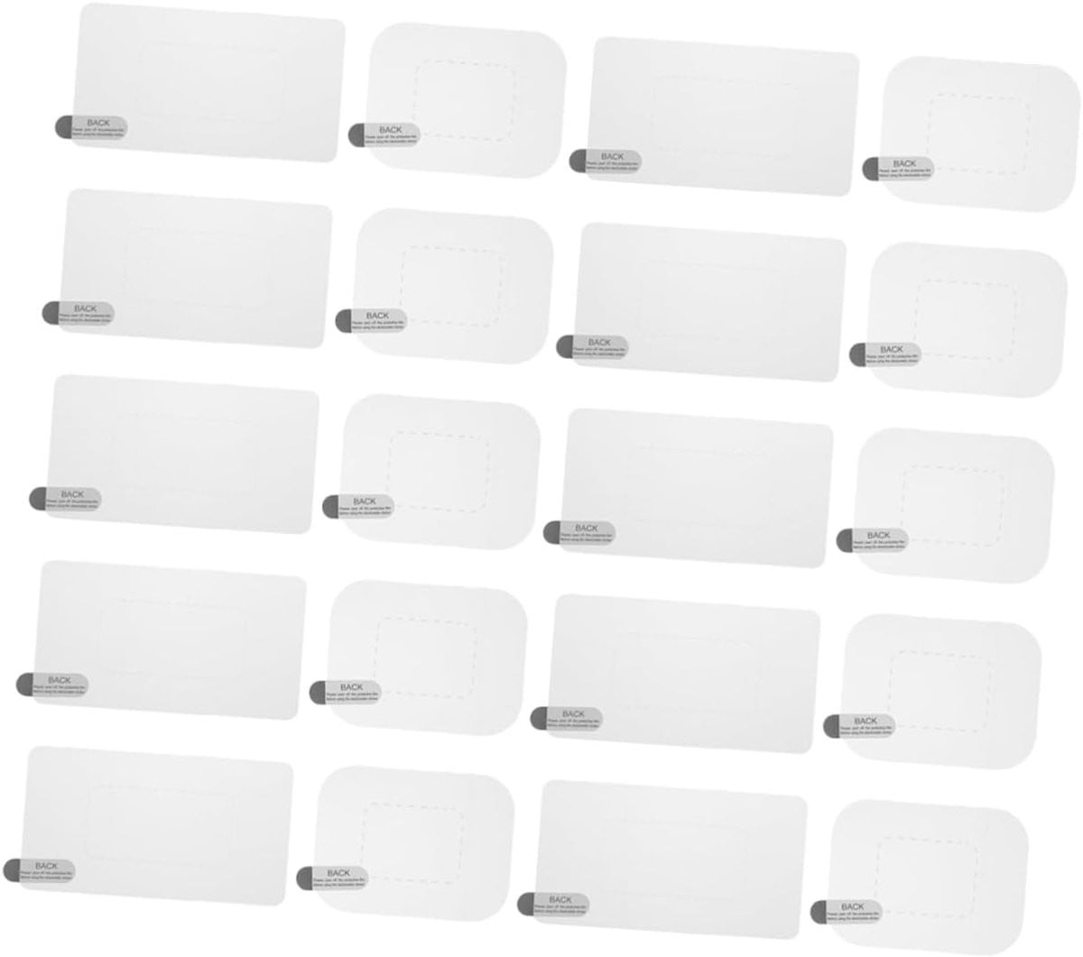 20 stuks Dashcam Stickers Voorruit Beschermfilms Herbruikbaar Electrostatisch Transparant