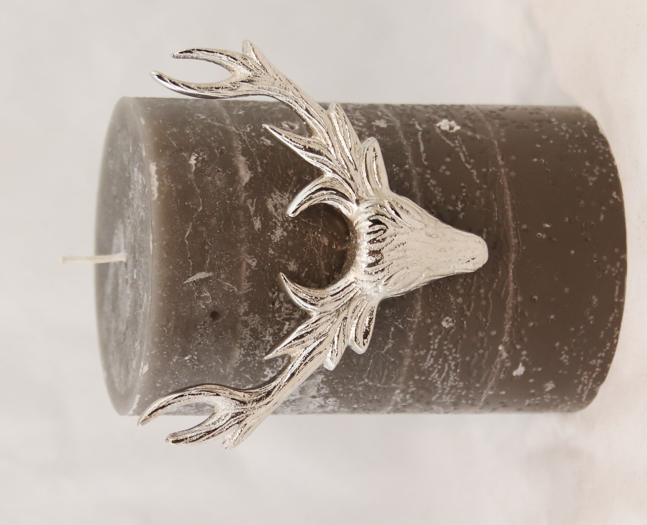Dekoobjekt AM DESIGN "Kerzenstecker, aus Aluminium", braun (silber), B:12cm, Aluminium, Dekofiguren, Dekoobjekt, 8er Set, Breite ca. 12 cm silber B/H/T: 12cm