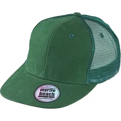 Myrtle Beach Unisex 6-Panel Baumwoll Flat Peak Mesh Kappe Netz Cap MB6509