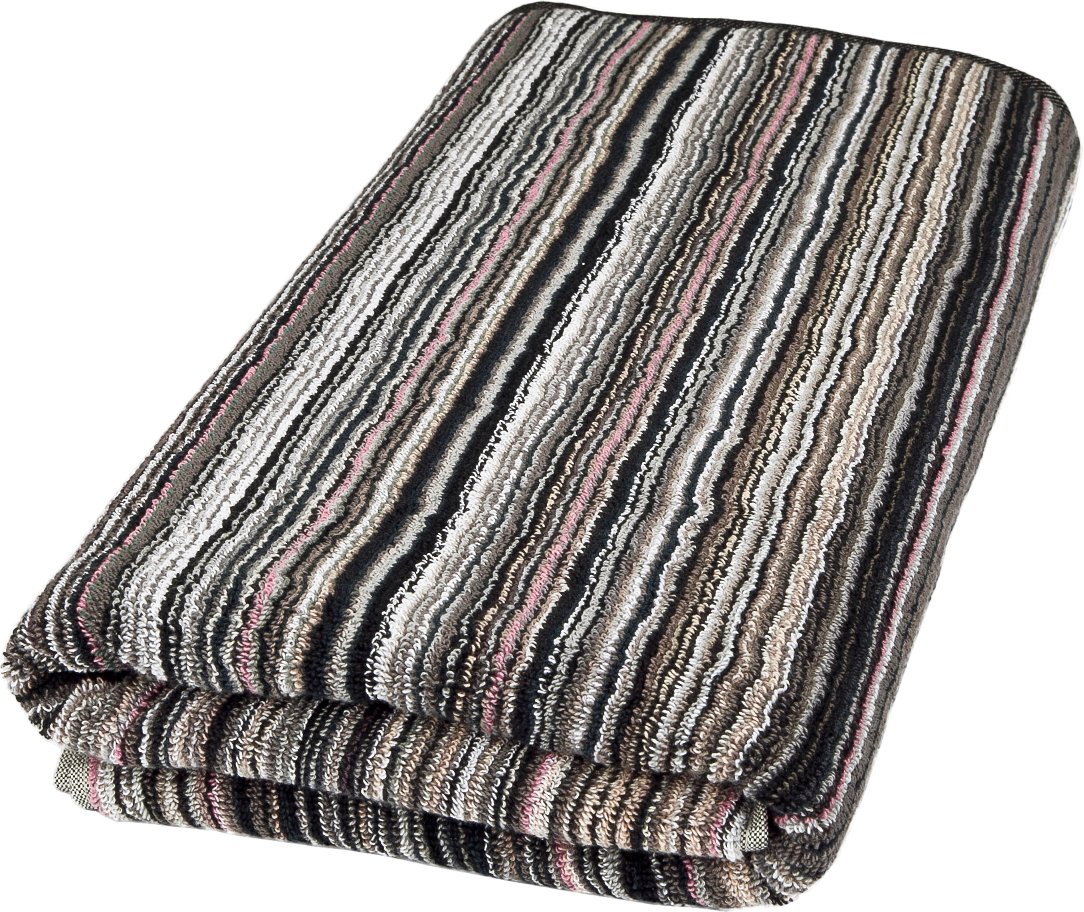 Saunatuch ROSS "Missoni-Serie", bunt (flanell, bunt), B:75cm L:200cm, Frottier, Baumwolle, Handtücher, Saunatuch, aus feinster Baumwolle, dezente Streifen, Multifarben flanell, bunt B/L: 75cmx200cm, 1 Stk., Streifen, Frottier