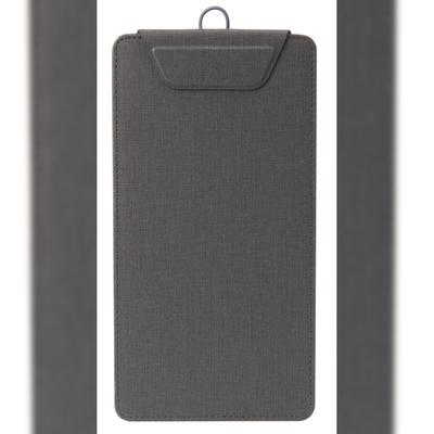 SIGEL KB112 Klemmbrett DIN lang anthrazit, mit Aufstellfunktion, stabiles stylisches Clipboard mit Leinenstruktur, leicht abwischbar, für Speisekarten