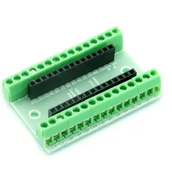 Breakout Shield für Arduino Nano mit Schraubklemmen und Dupont-Headern fertig montiert