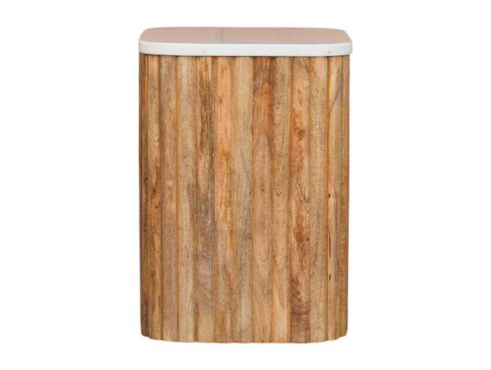 Artisan Furniture Beistelltisch mit Amber-Eichen-Finish, Platz auf der Tischplatte, braun, Braun, Holz, Echtholz,Mangoholz, Quadratisch, 36x51x36 cm, Wohnzimmer, Wohnzimmertische, Beistelltisch