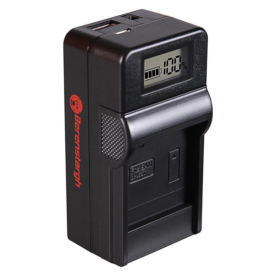 Berenstargh Synchron USB Ladegerät f. Samsung IA-BP85ST HMX H104 H104 H105 H105 H106 H106 HMXH100 (Kamera Akku Ladegerät) (61064044)