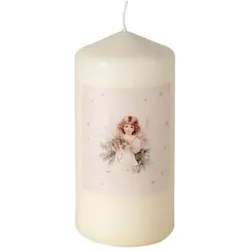 2x Boltze Home, Kerzen, Boltze Weihnachtskerze Clara Gold/Weiss, Produkttyp (1 Stk.)