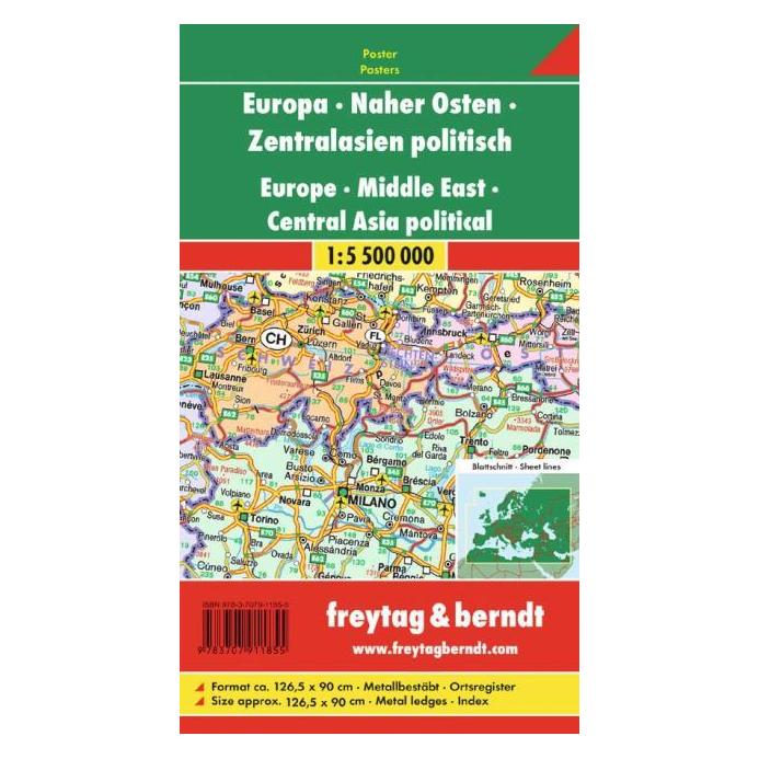 Freytag-Berndt u. Artaria Freytag Berndt Poster Metall.Eur,Nah.Os (41247571)