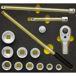 Steckschlüssel-Satz 1/2", 6-kant, 15-teilig, ELORA-OMS-25