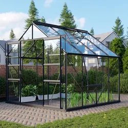 Vitavia Gewächshaus "Meridian 2 6700",schwarz,6,7 m2