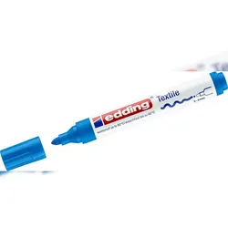 Textilmarker edding 4500 creative Rundspitze 2-3mm hellblau Packung mit 10 Stück