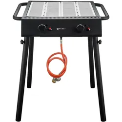 HENDI Gasgrill Xantos Black,  Schwarz, 9,5kW, 770x710x(H)870mm