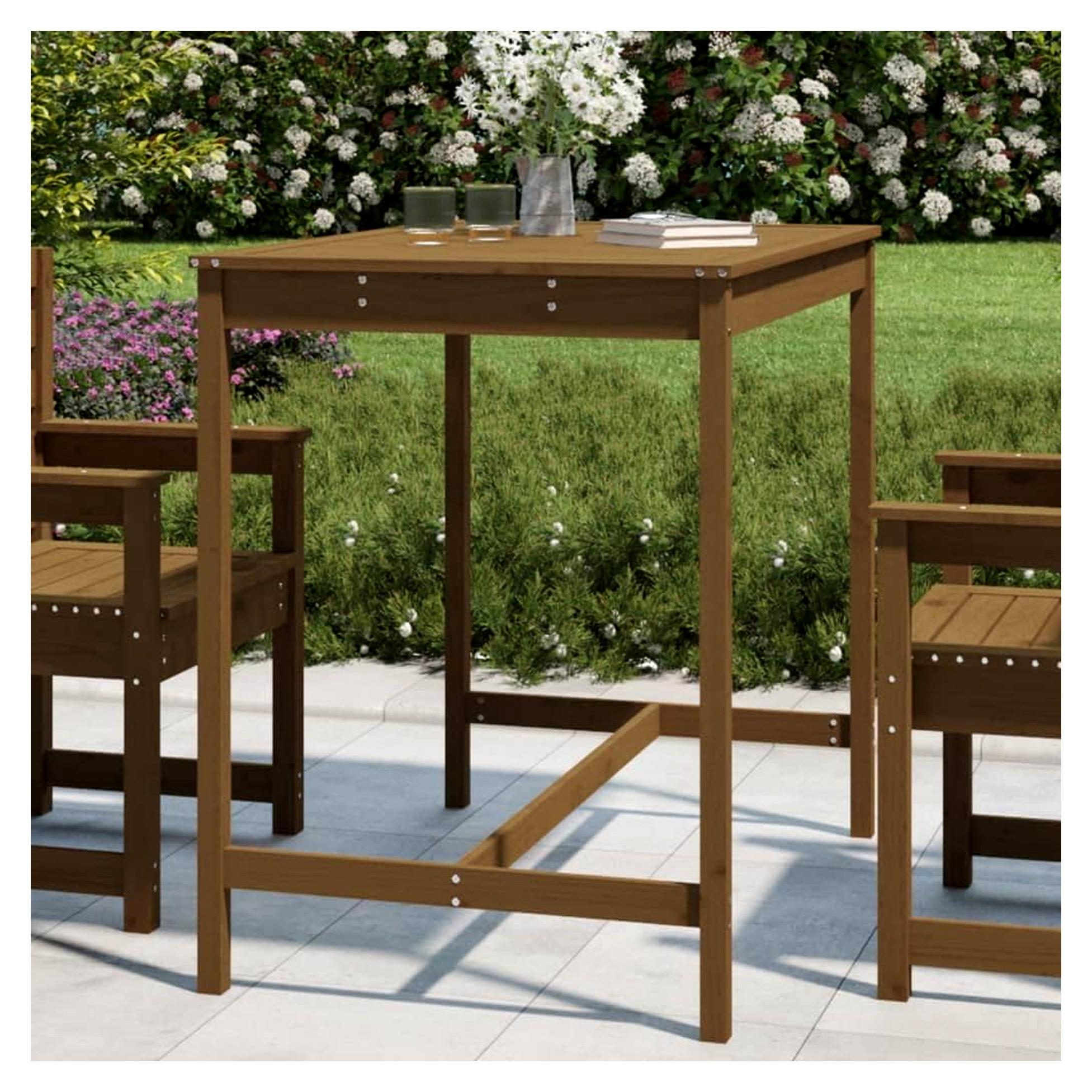 Gartentisch Honigbraun 121x82,5x110 cm