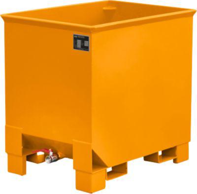 Behälter für Routenzüge Typ CS 30, 3-fach stapelbar, Inhalt 0,3 m³, bis 500 kg, gelborange RAL 2000
